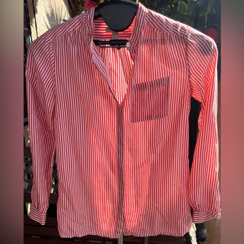 Burberry red stripes button down shirt - Picture 3 of 5